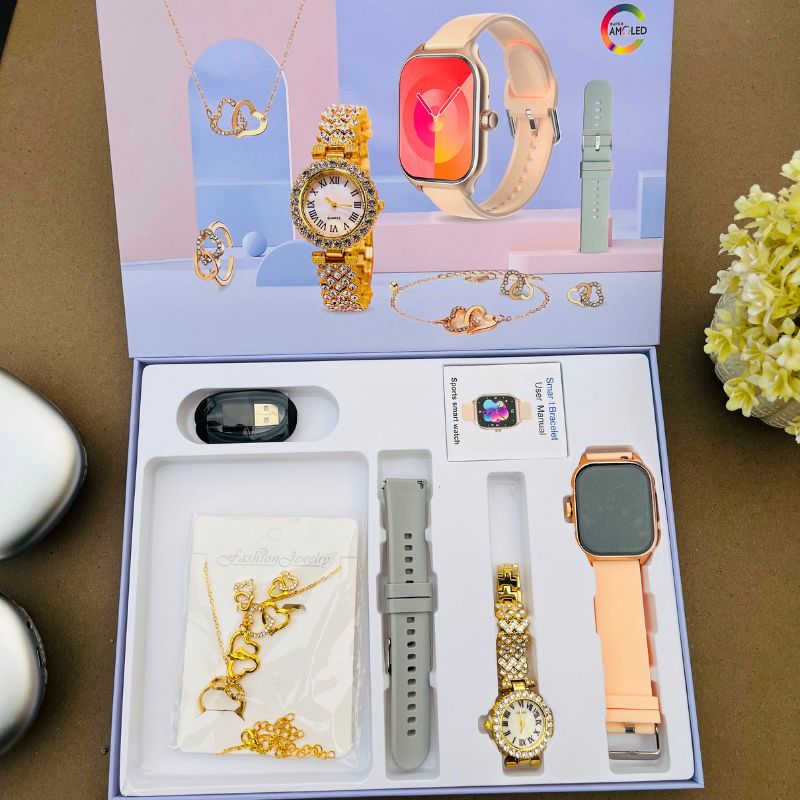 💝 Coffret Élégance – Montre & Bijoux pour Femme
🎯 "Un seul coffret, mille façons de dire je pense à toi."