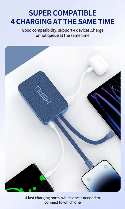 Powerbank HEPU HP-A23 – 30 000 mAh, Charge Rapide 22,5 W