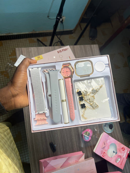 💎 Kit Premium Plus – Montre Connectée A16 Plus+ & Écouteurs Love 1 TWS
