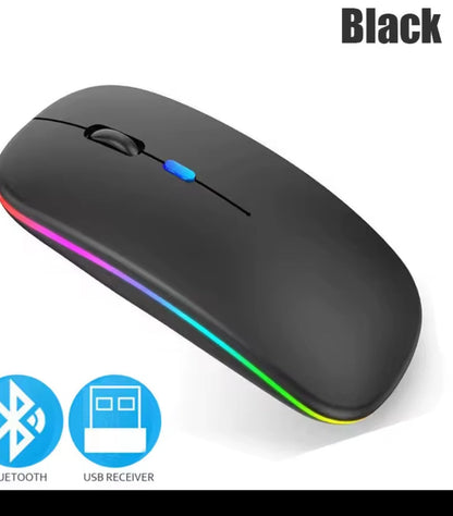 Souris Sans Fil 2-en-1 (Bluetooth & 2.4G) – Rechargeable