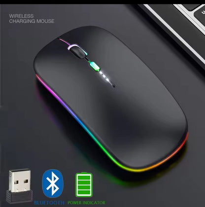 Souris Sans Fil 2-en-1 (Bluetooth & 2.4G) – Rechargeable