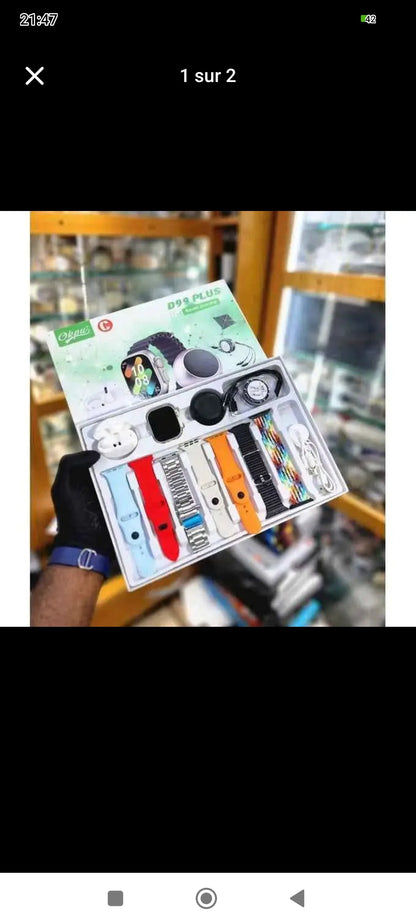 🧠 Kit Smart Énergie – Montre Connectée D99 Plus + Powerbank EPU 20 000 mAh 🔋⌚

Reste stylé, connecté et toujours chargé. Le combo idéal à prix choc !