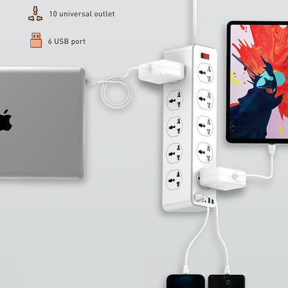 🔌 Multiprise intelligente LDNIO SC10610 – 10 prises + 6 ports USB