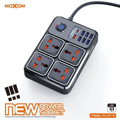 Multiprise MOXOM – Chargez tout en un seul endroit !